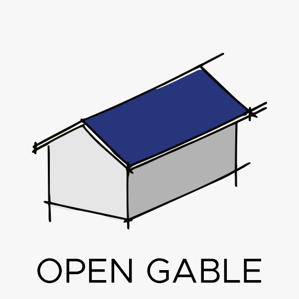 Open Gable Roof Style